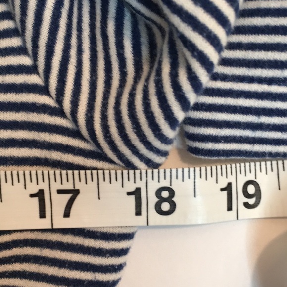 Tulle short waisted jacket size S blue and white stripe - Picture 9 of 10